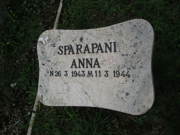 Lapide
            funeraria Sparapani a Pozza