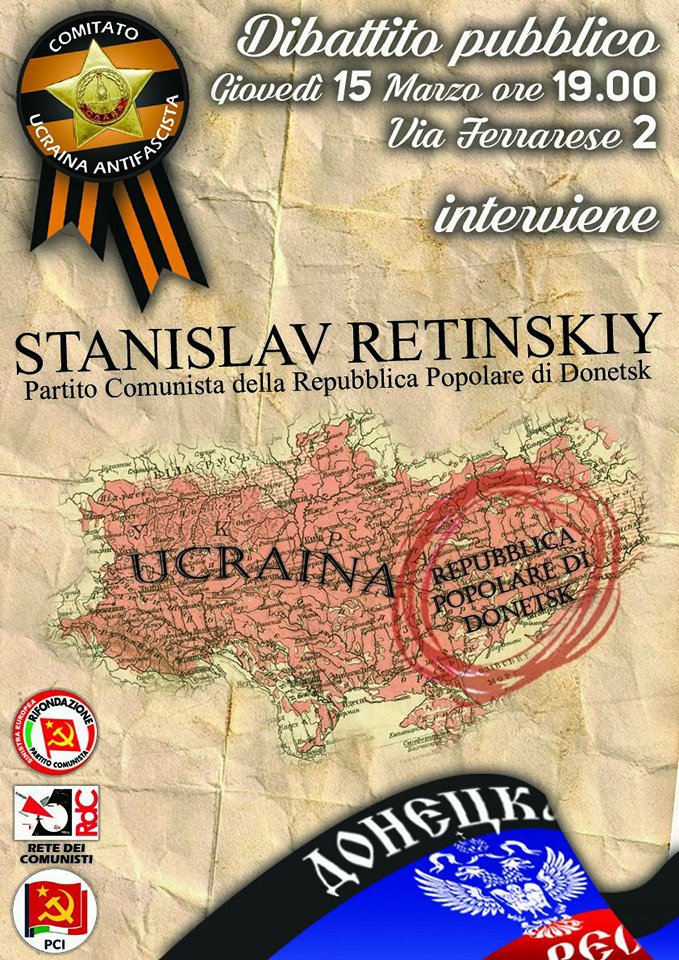 Locandina dell'incontro di Bologna con Retinskiy