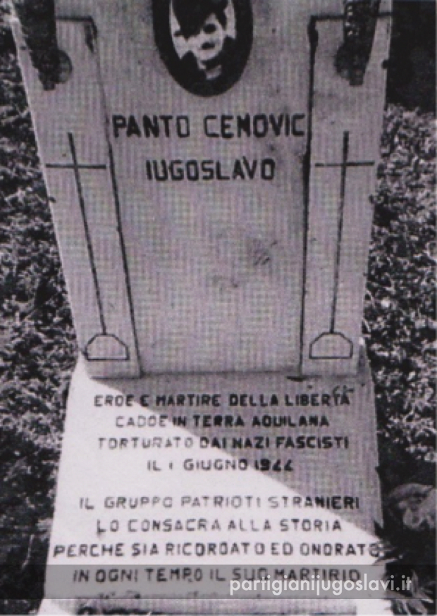 L'Aquila, cimitero: la tomba di Panto u0106emoviu0107